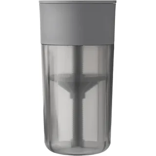 RIG-TIG Parmesanmühle CHEESE-IT - Feine Käsereibe - Moderne Handreibe, Deckel mit Drehverschluss, Gehäuse aus Kunststoff- & Edelstahl - Platzsparend - Kühlschrank- & spülmaschinenfest - Grau