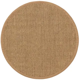 benuta Pure Sisalteppich Greta Cream ø 250 cm rund , Creme , Textil , Beton Optik , Rund , 250x250 cm , Gots , für Fußbodenheizung geeignet , Teppiche und Böden, Teppiche