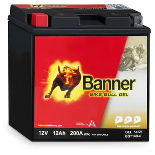 Banner Starterbatterie 12V 12Ah 200A/EN B00 Motorrad Batterie
