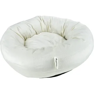 Love Story Kissen Donut, rund, Velours, Polyester, D55 x 20 cm, naturfarben