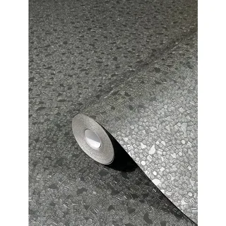 Glööckler Vliestapete Imperial Uni geometrische Formen Schwarz