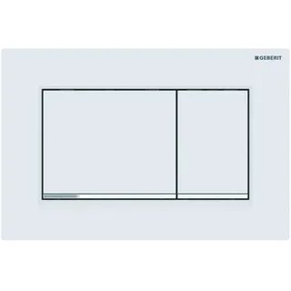 Sigma30 Betätigungsplatte für 2-Mengen-Spülung weiß matt lackiert/hochglanz-verchromt 115.883.JT.1