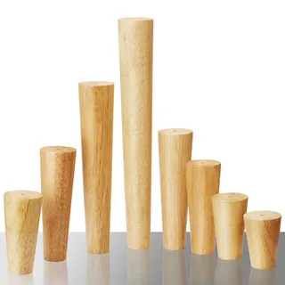 Qrity Möbelfüße Holz, 4 Stück Ersatz Holz Tischbeine mit Montageplatten & Schrauben, 30cm Sofafüße für Schrank, Sofa, Couchtisch, TV-Schrank