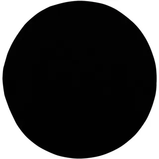 Webteppich , Schwarz , Textil , Uni , rund , Oeko-Tex® Standard 100 , pflegeleicht , Teppiche und Böden, Teppiche, Runde Teppiche