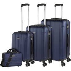 ITACA - Gepäck-Sets, Reisekoffer, Reisekoffer Set, Kofferset, Hartschalenkoffer, Trolley-Set, Luggage - Große Auswahl an Koffer & Trolleys für jede Reise! 771100B, Marine Blau