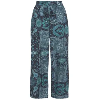 VIVANCE Palazzohose und Paisleyprint, elastischer Bund, Schlupfhose, Stoffhose, blau