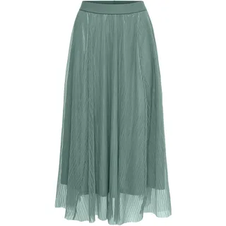 Maxirock ONLY "ONLLAVINA SKIRT JRS", Damen, Gr. S, chinois grün, Jersey, Obermaterial: 100% Polyester, unifarben, wadenlang, Röcke Maxirock, Polyester