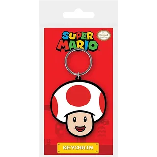 Pyramid Super Mario (Toad Gummi-Schlüsselanhänger, weiß, Einheitsgröße