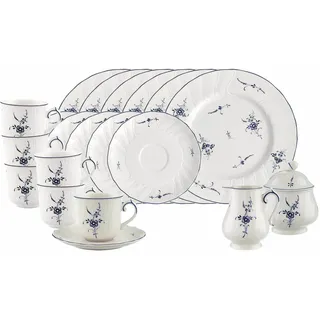 Villeroy & Boch Kaffeeservice Vieux Luxembourg 20-tlg. weiß/blau