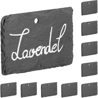 Relaxdays Schiefer Pflanzenschilder 10er Set