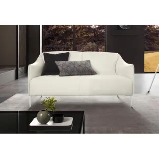 W.Schillig Couch Leder 2-Sitzer Weiß