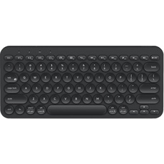 Aptiq kabellose kompakte Bluetooth-Tastatur schwarz - QWERTY - komfortabel ergonomisch - verbindet mehrere Geräte - wiederaufladbar