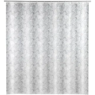 Wenko Duschvorhang Samoa 180 x 200 cm schwarz-weiß