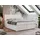 MKS Boxspringbett 160x200 Bett 160x200 mit Matratze und Topper Boxspringbett mit Bettkästen Doppelbett LOPE 160x200 Weiß Kunstleder H3 Weiß