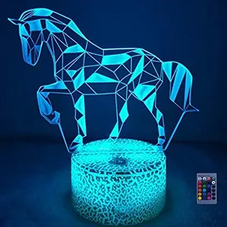 3D Pferd Lampe Nachtlicht Fernbedienung USB Power 7/16 Farben 3D LED Lampe Formen Kinder Schlafzimmer Geburtstag Weihnachten Geschenke