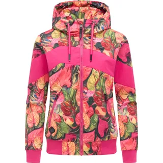 Outdoorjacke RAGWEAR "Übergangsjacke Nuggie Block Flower", Herren, Gr. L, bunt (multi combo26), Obermaterial: 100% Polyester PES.  Obermaterial: Futter: 100% Polyester PES., gerade, eng Rippstrickbündchen, Jacken Outdoorjacke, modische Damen Freizeitjacke mit floralem Print