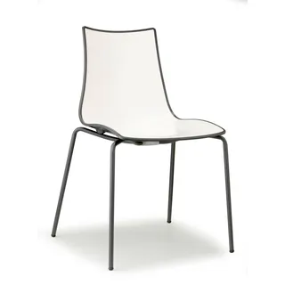 Stapelstuhl Zebra Bicolore - VA - anthracite 222 - white/dove grey