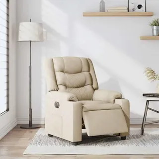 vidaXL Relaxsessel Elektrisch Creme Stoff - Creme