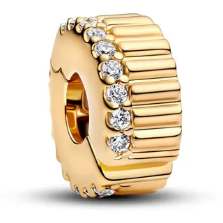 Pandora Clip-Charm Goldfarben Gerippt