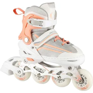 Nils Extreme Inline Skates 2in1 - Rollerblades mit ACEB7-Lager - Eislaufschuhe für Kinder und Erwachsene - Verstellbare 29-33 - Grau und orange  - NH18190 - Rosa