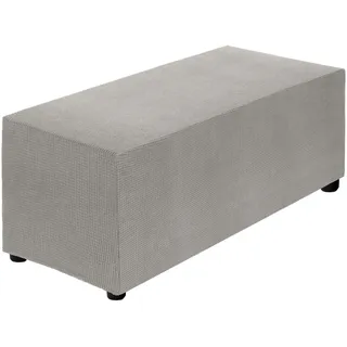 QUARKZMAN Hocker Bezug, Länge:130-160cm / 51"-63" Schonbezug Hockerbezug, Strandmon Bezug für Fußhocker, Stretch Bezug Waschbar Abdeckung Überzug Hocker Protector - Taupe