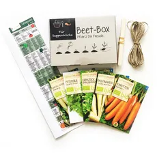 Bio Beet Box - Für Suppenköche - Saatgut Set inklusive Pflanzkalender und Zubehör - Geschenkidee für Hobbygärtner