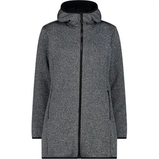 CMP Parka FIX Hood alluminio-nero 36