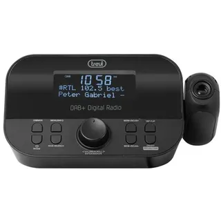 Trevi DAB+ Radiowecker Mit Projektion Schwarz