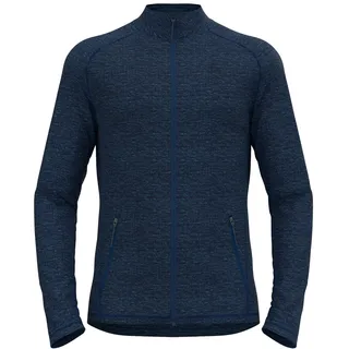 Odlo Fleecejacke Tenica Mid Layer Full Zip (weich aufgebürstete Innenseite) dunkelblau melange Herren