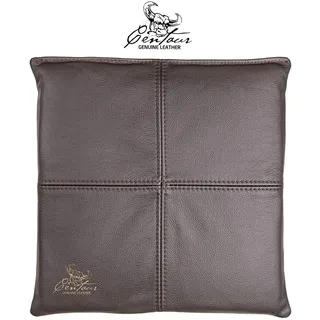 Centaur - Hochwertiges Leder Sitzkissen - Chocolate 35x35 cm - Ideal für Stuhl oder Sitzbank - Abwaschbare Echtleder Stuhlkissen - Pflegeleichte Sitzauflage