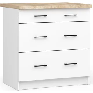 Akord Küchenschrank Oliwia Mit Weißer Arbeitsplatte 80X46X85 Cm - Weiß