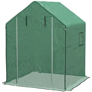 Outsunny Ersatzfolie Gewächshausfolie, Grün , Kunststoff , 143x190x140 cm , Gartenzubehör, Gartenhäuser & Gewächshäuser