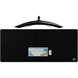 Cacoy 1400x600 mm Übergröße Gaming-Mauspad, Großes Mousepad XXL, Office Tischunterlage, rutschfest, Langlebig, Verlängert Schreibtischunterlage für Büro und Zuhause, Schwarz
