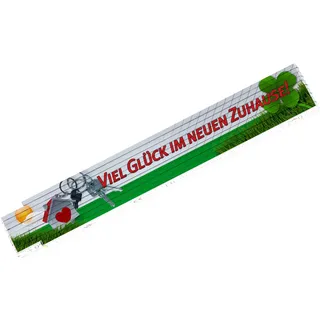 Zollstock Viel Glück im neuen Zuhause ADGA Meterstab 2m Geschenk Hausbau Richtfest Haus