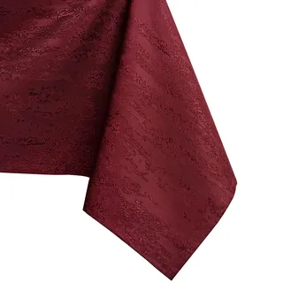 AmeliaHome Tischdecke 140x220 cm Tischtuch Tafeldecke Fleckschutz Lotuseffekt Abwaschbar Wasserabweisend Ornament Vesta Bordeaux