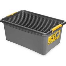 Bild SolidStore stoß- und sturzfeste Rollbox; Aufbewahrungsbox Box 40L mit Rollen