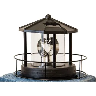 Kopf für Solar Leuchtturm schwarz und klein, Dreh- und Leuchtfunktion