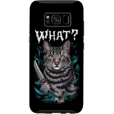 Hülle für Galaxy S8 Katze Messer Design Witzige Tier Katzen