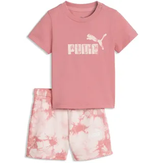 Puma Minicats ESS TIE-DYE Tee and Shorts Set INF - Wild Pink, - Pink
