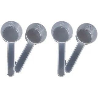 4Stück Messlöffel Set, Dosierlöffel 50ml Messlöffel Gramm Transparent mit Skala Scoop für Backen Küche, Dosier-löffel für Kaffee Waschpulver Dosierer Proteinpulver