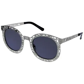 Universelle Vintage-Sonnenbrille in Silber - Grau