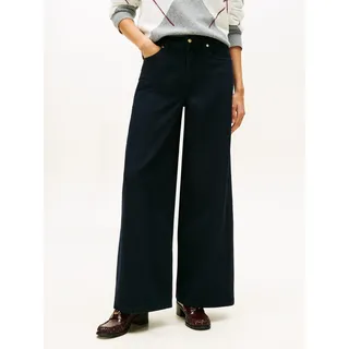 High-waist-Jeans TOMMY HILFIGER "DNM 70's WIDE LEG HW", Damen, Gr. 29, Länge 30, nina, Denim/Jeans, Obermaterial: 80% Baumwolle, 20% Lyocell, unifarben, lässig geschnitten knöchellang, Jeans High-waist-Jeans
