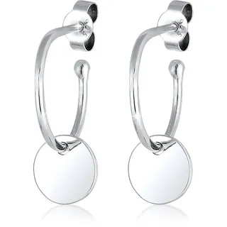 Elli Creolen Geo Plättchen silber 925 Sterling Silber Gr. 20
