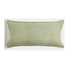 M&S Collection Pure Cotton Bolster Cushion - Soft Green, Soft Green - 1SIZE