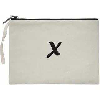 Bonateks, Damen Clutches, Mit Briefsymbol, Digital Bedruckt, Canvas-Stoff, Alltagsmode, Beige, Größe: 25x5x18 cm