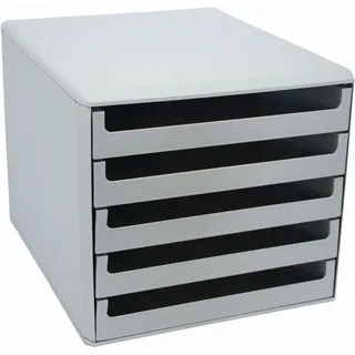 M&M M und M Schubladenbox 28,5 x 35,7 x 26 cm 5-tlg. lichtgrau