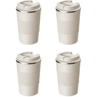 Butlers Kaffeebecher (4er Set) To Go , Beige , Metall , Geschirr, Kannen & Karaffen, Trinkflaschen