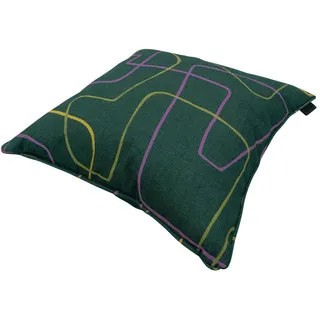 Outdoor-Kissen , Grün , Textil , Struktur , Füllung: Polyester,Polyester , quadratisch , 50x8x50 cm , pflegeleicht, hochwertige Qualität, formstabil, für den Außenbereich geeignet , Gartenmöbel, Gartenpolster & Auflagen, Gartenkissen