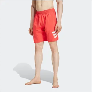 adidas 3 Stripes 8 ́ ́ Badeshorts - Semi lucid Red / White - S,
