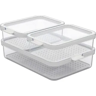 rotho Kühlschrank Organizer 3-tlg. CAUMA - Weiß